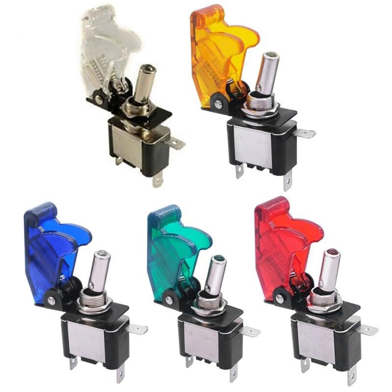 สวิทซ์ เครื่องบิน มีหลายสี 20A DC (ไฟแบต) ไฟ 12v สำหรับรถยนต์ (ราคาต่ออัน)