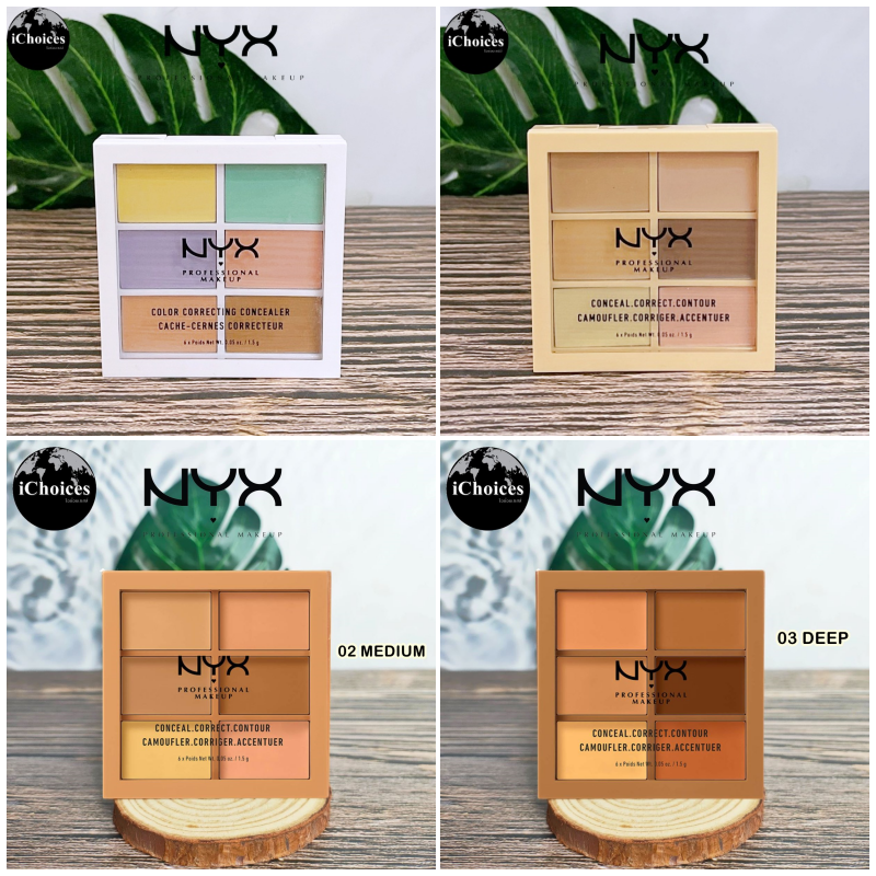 [NYX] PROFESSIONAL MAKEUP Conceal Correct Contour Palette 1.5g นิกซ์ คอนซีลเลอร์ คอเร็คท์ คอนทัวร์ พ
