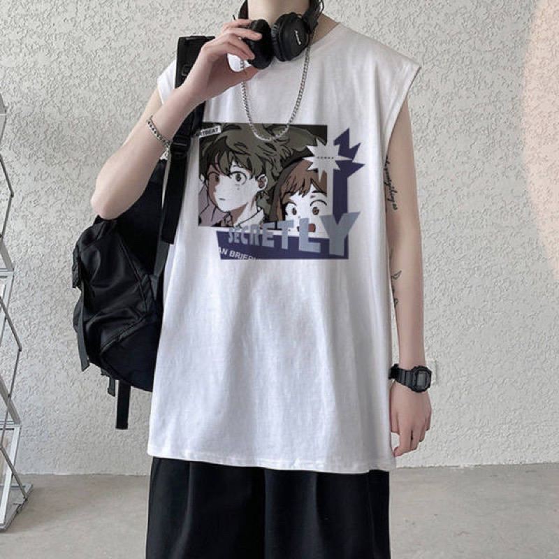 Senpai เสื้อแขนกุด เสื้อผ้าแฟชั่นผู้ชายเท่ๆ