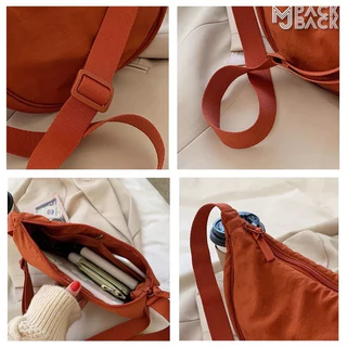 (ส่งด่วน)xspeedfashion (X1872)กระเป๋าสะพายข้างผ้ายู่ยีไนล่อน โทนสีเข้ม มี 5 สี