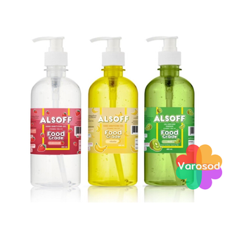 ⚡️[PACK 3 🍓🍌🥝สุดคุ้ม]  ALSOFF Food Grade Hand  Gel เจลล้างมือแอลกอฮอล์ 70% ตราเสือดาว 450 มล. สตรอว์เบอรี่, กล้วย, กีวี่