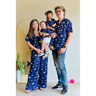 ชุดครอบครัว รุ่นเสื้อครอป + กางเกงขายาว Vivian family closet พร้อมส่ง
