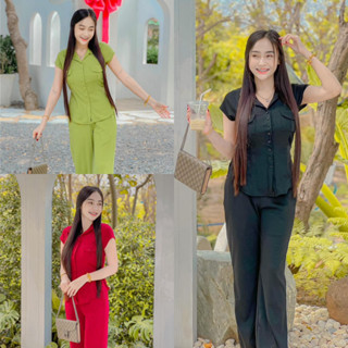 ชุดเซ็ทผ้าร่อง 2 ชิ้น ทรงสวยใส่สบาย เรียบหรู