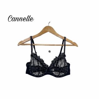 Cannelle Bra เสื้อชั้นในซีทรูสีดำขอบขนตาสุดเซ็กซี่ ตะขอ3ระดับกระชับเต้า งานส่งออกผ้าดี ชุดชั้นใน เสื้อใน 70B 80C 80D 75D