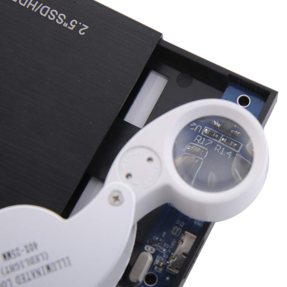 กล้องส่องพระ มีไฟ LED แว่นขยาย 40x เท่า 25mm ส่องดอกไม้ ไตรโคม