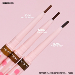 HF5098 ดินสอเขียนคิ้ว ซีเวนน่า คัลเลอร์ส เพอเฟคท์ พีช อายบราว เพนซิล Sivanna Colors Perfect Peach Eyebrow Pencil