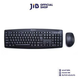 KEYBOARD &amp; MOUSE (คีย์บอร์ดและเมาส์) MICROPACK KM-203W WIRELESS (EN/TH) (BLACK)