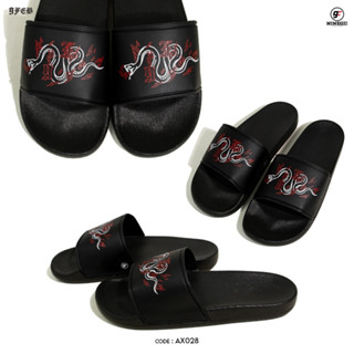 9FEB AX028 Slide sandals ลาย Redngu แถมฟรี TOTE BAG NINEFEB