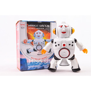 Rotating Robot Dance Toy หุ่นยนต์เต้น ใส่ถ่าน มีเสียง มีไฟ เสริมสร้างความสนุกสนานเพลิดเพลินให้กับเด็กๆ น่าเล่นมากๆ