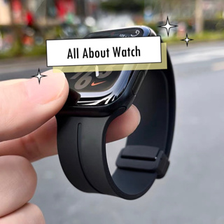 พร้อมส่ง สายนาฬิกาแบบยางแม่เหล็กล็อค ใช้ได้กับ Smart Watch 8 7 6 5 4 3 2 1 Se Ultra8Pro Hello Ultra Watch8Ultra X8 X10