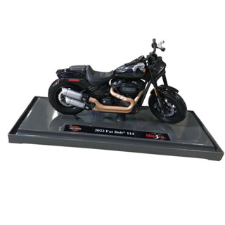 รถโมเดลHarley-Davidson Fat Bob 114 (ปี2022) สเกล1:18 รายละเอียดสวยเป็นงานพลาสติกโมเดล