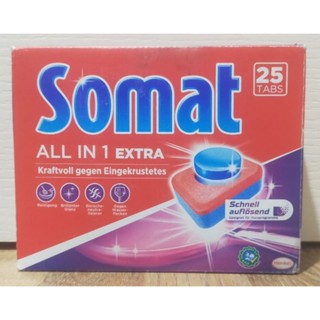 somat tab all in 1 โซแมท แทป ก้อนล้างจานสำหรับเครื่องล้างจาน 450g (กล่องมีตำหนิเล็กน้อย