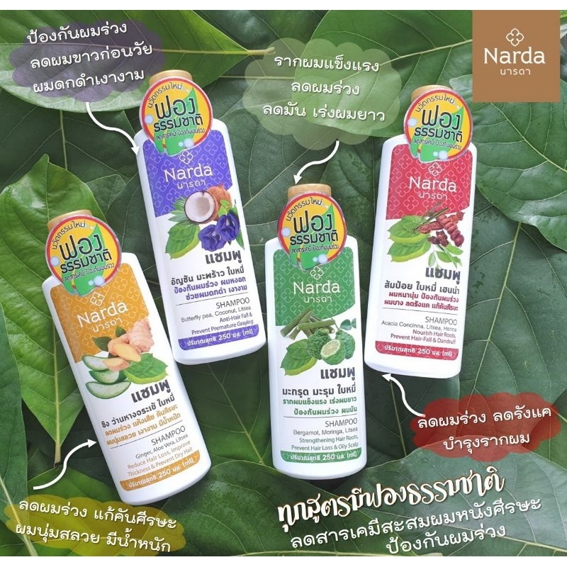 Narda นารดา แชมพูสมุนไพร 250 มล.