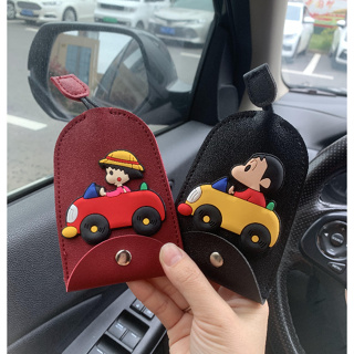 【TX-Car💥】พร้อมส่งKey cover ซองใส่กุญแจ,ที่ใส่กุญแจ,เคสใส่กุญแจรถยนต์,รถมอเตอร์ไซค์หนังPU อย่างดีMickey Minnie Cartoon Key Bag