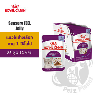 Royal Canin Sensory FEEL Morsels in Jelly อาหารเปียก (เจลลี่) สำหรับแมวโตที่มีนิสัยช่างเลือก อายุ1ปีขึ้นไป 85กรัมx12ซอง