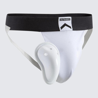 กระจับต่อยมวย กระจับนักมวย กระจับ ผู้ชาย เด็กผู้ชาย OUTSHOCK Mens Groin Guard Slipee 100 White