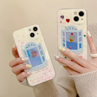 💕พร้อมส่ง💕iPhone 14 13 12 11 Pro Max เคส for เคสไอโฟน11 กระจกเงา เรียบง่าย บางเบาพกพาง่าย น่ารัก เคสนิ่ม Case