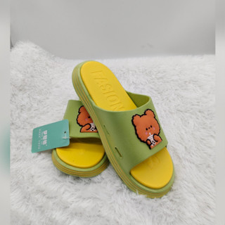 henkin.s พร้อมส่ง รองเท้าแตะผู้หญิง (หมีHello) รองเท้าแตะยางใส่สบาย