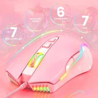 ONIKUMA CW905 RGB Gaming Mouse เมาส์เกมมิ่ง ออฟติคอล ความแม่นยำสูงปรับ DPI 800 - 6400 มีแสงไฟ RGB