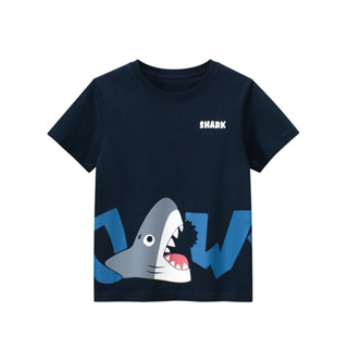 GRrr เสื้อยืดเด็กโต DT9052 ปลาฉลาม SHARK