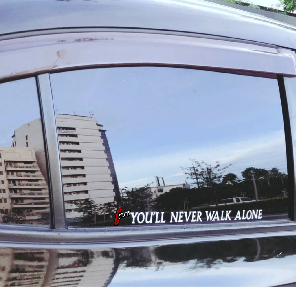 3.YOU'LL NEVER WALK ALONE สติ๊กเกอร์หงษ์แดง Liver Pool ตกแต่งรถยนต์