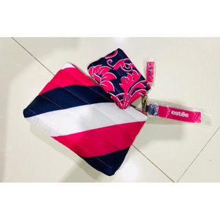 Estee Lauder Pouch / BAG #PINK &amp; BLUE  Edition ได้ 2ใบ แม่ลูก
