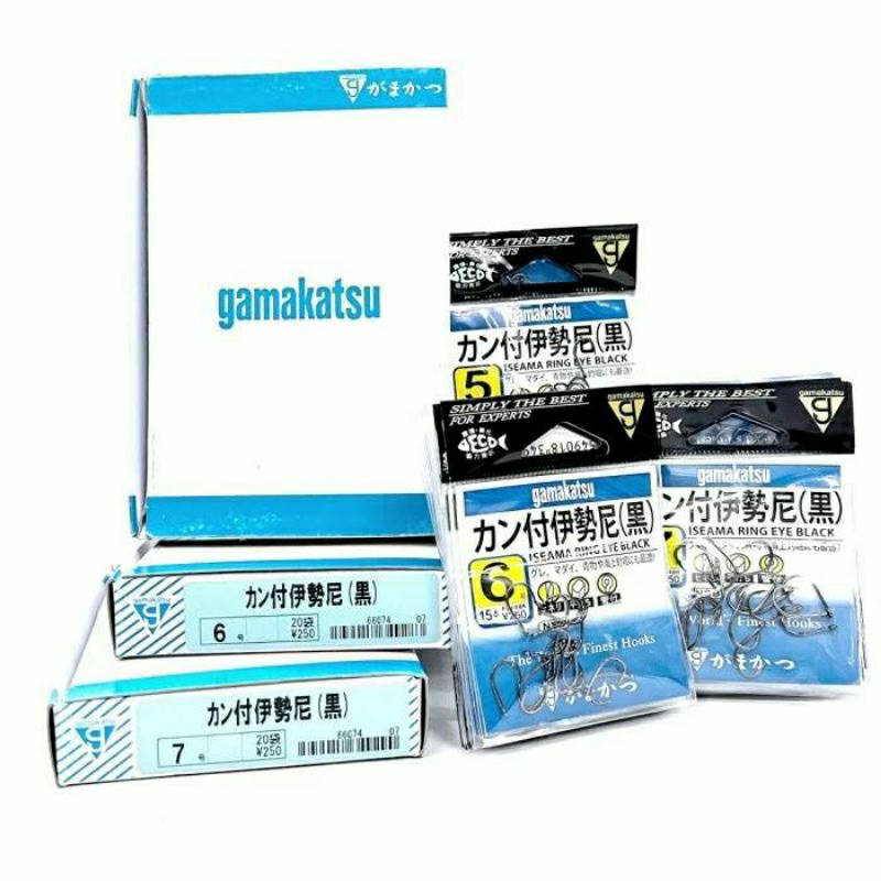 Gamakatsu ตัวเบ็ดกามาตูดรูหน้าบิดทรงอิเซม่า Made in Japan
