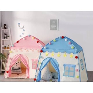 No.564/565 🏠เต็นท์บ้านขนาด130x100x130cm มีประตูและหน้าต่าง ผ้าไนล่อน แข็งแรง ทนทานมี 2 สี ชมพู,ฟ้า 🎉