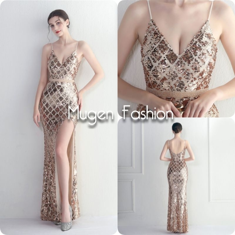 Mugen Fashion (มูเกน แฟชั่น) ชุดราตรี ชุดออกงาน เดรสราตรี เดรสออกงาน เดรสยาว เกรดพรีเมี่ยม