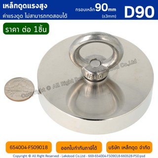 แม่เหล็กแรงสูง นีโอไดเมียม กรอบเหล็ก 90mm แม่เหล็กเก็บของ แม่เหล็กพลังสูง แม่เหล็ก เหล็กดูด แม่เหล็กดูด