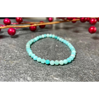 Amazonite Crystal Bracelet, Amazonite Stretch Jewelry, 4mm Faceted Amazonite Gemstone, Healing Crystals