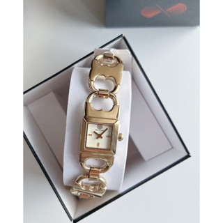 ⌚นาฬิกา Tory Burch 🔥Tory Burch Gemini Gold Stainless Steel Strap Womens Watchของแท้100%