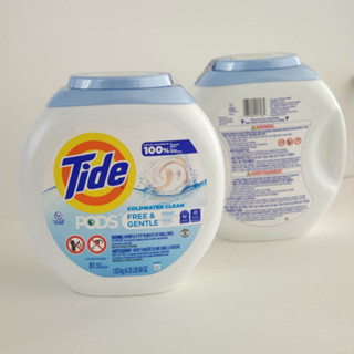 Tide PODS Free &amp; Gentle Laundry Detergent Soap Pods เม็ดซักผ้าซักผ้าสูตรอ่อนโยน 81 เม็ด