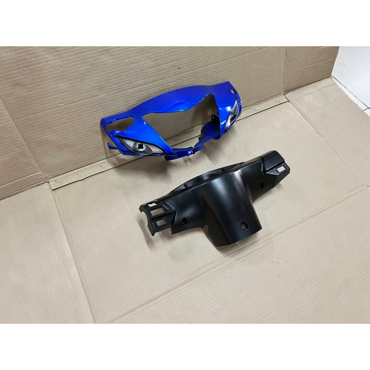 ชุดหน้ากากหน้า+หลัง เวฟ100 ยูบ๊อก Wave 100S U box ปี 2005 สีน้ำเงิน+ดำด้าน - รูปที่ 2