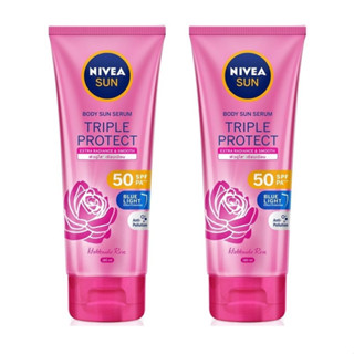 NIVEA Sun Body Serum Super Triple Protect Extra Radiant &amp; Smooth SPF50+ PA+++ 180ml. (แพคคู่)