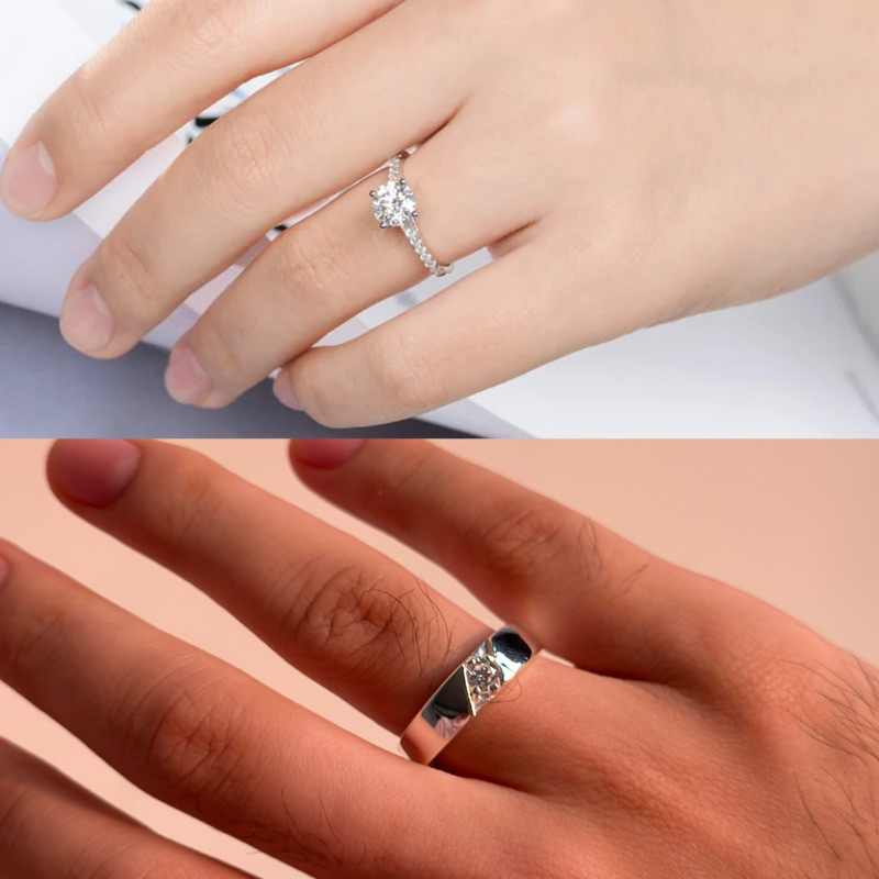 MCbrand.Jew🤍✅แหวนคู่สลักฟรี✨แหวนคู่เงินเเท้ 92.5% รุ่น Clio Ann (ได้2วง)✨ไม่ลอกไม่แพ้ เข้าพิธีได้💎มีใบรับประกันสินค้า💎 - รูปที่ 2