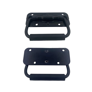 ( ราคา 1ตัว) มือจับสปริงเปลือยดำ แบบไม่มีสกรู แบบพับได้ ขนาด 100mm 130mm ตู้ลำโพง Diy