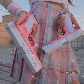 สาวสีชมพู Glock กระสุนอ่อนปืน Desert Eagle Colt1911ของเล่นเด็กจำลองเด็กชาย JEIT IN