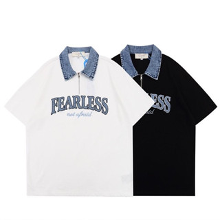 FEARLESS PREMIUM SHIRT : เสื้อเชิ้ตผ้าคอตตอนยีนส์ ลาย Frarless มี 2 สีให้เลือก