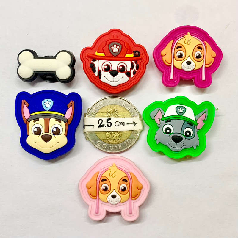 JBLR 👠🌈 🐾 🐾 ตัวติดรองเท้ามีรู  รูเล็ก “ ขบวนการ เจ้าตูบ สี่ขา  “ 🌈🌸🌀Shoe charm crocs LiteRide ” Paw Patrol ”งานดีสีสวยสด