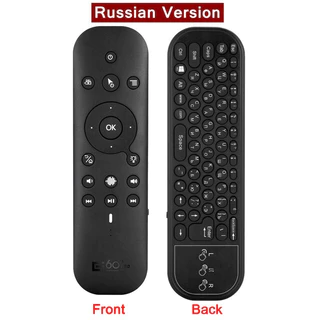 G60S Pro Air Mouse Wireless Voice รีโมทคอนโทรล2.4G 2.4G BT5.0 Dual Learning Mode with IR for Computer TV Box Projector