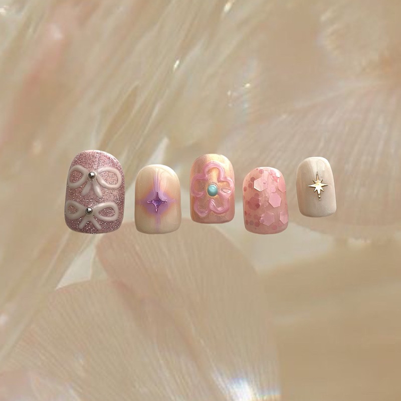 playpaint เล็บปลอม handmade สไตล์เกาหลี