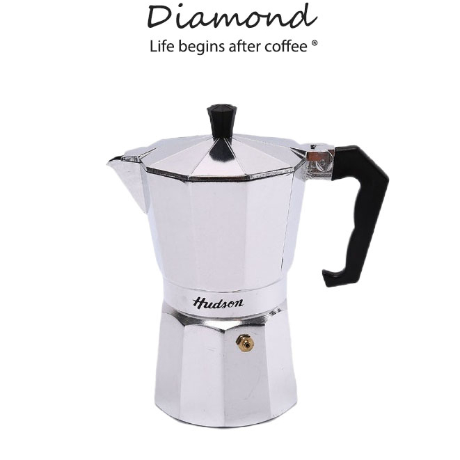 ❤ Diamond Coffee หม้อต้มกาแฟสด moka pot อลูมิเนียม แบบพกพา กาต้มกาแฟ เครื่องชงกาแฟ 3 ถ้วย/ 6ถ้วย มอคค่าพอท หม้อต้มกาแฟ