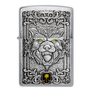 Zippo ไฟแช็กรุ่น 48690  Wolf Emblem Design ของแท้ รับประกันตลอดชีวิต นำเข้าและจำหน่ายโดยตัวแทนจำหน่าย