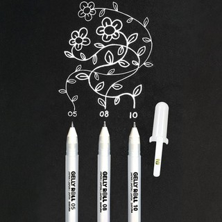 [กล่อง12แท่ง] Sakura Gelly Roll Classic white pen ปากกาหมึกสีขาว สำหรับเขียนบนกระดาษ