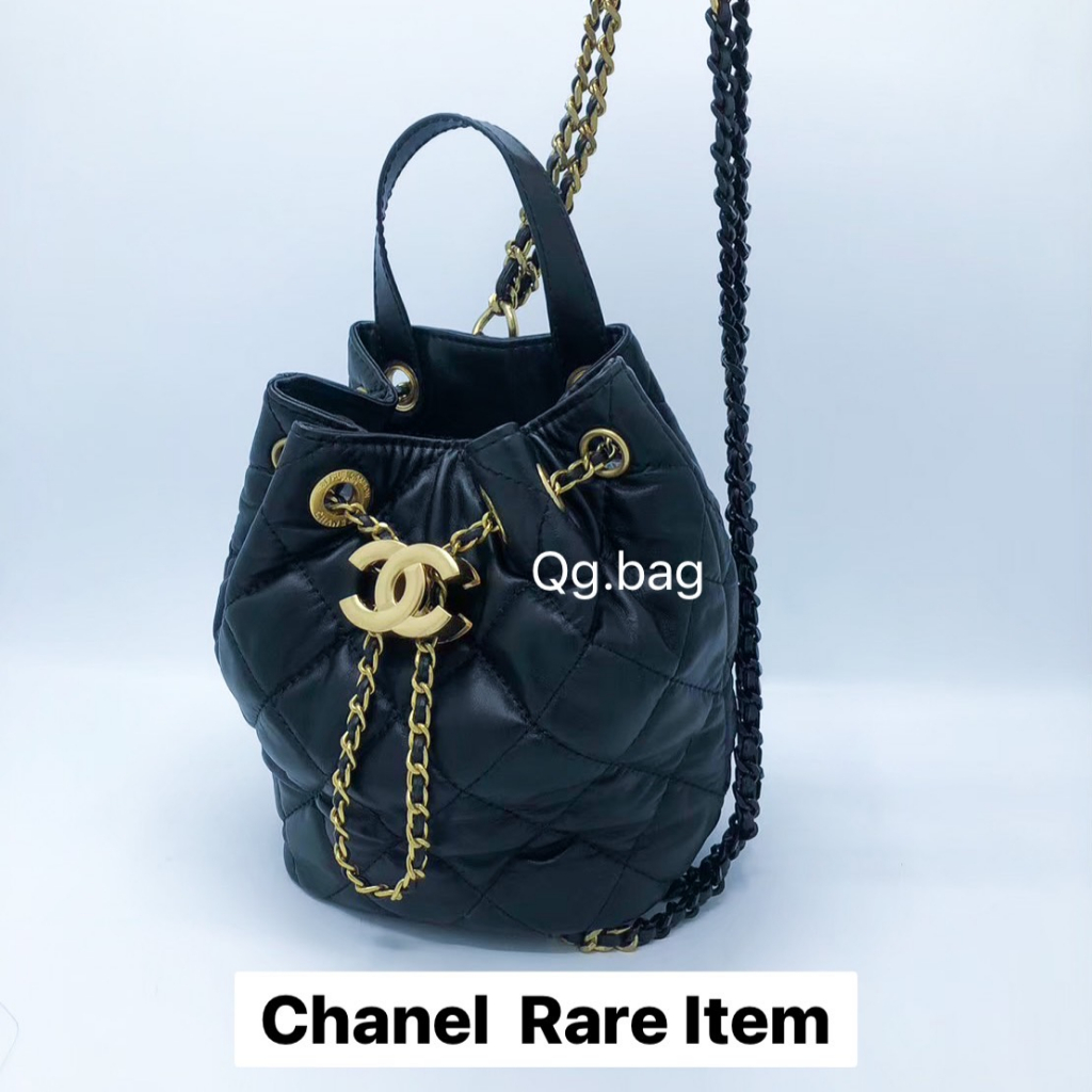 ติดจอง Chanel vintage bucket bag กระเป๋า ชาแนล วินเทจ แบรนด์เนม มือสอง หนังแท้ ลุ้นตู้ญี่ปุ่น กระเป๋าสะพาย brandname