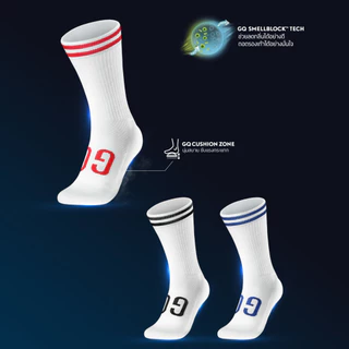 GQ SMELLBLOCK™ Sock Every Day Crew Collection ถุงเท้าบล็อกกลิ่น ลดกลิ่นเท้าเหม็น ถุงเท้าครึ่งแข้งรุ่นอเวรี่เดย์คอลเลกชัน