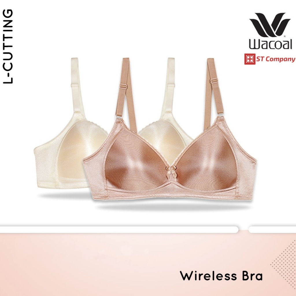 Wacoal Basic Bra ไม่มีโครง ไม่เสริมฟองน้ำ รุ่น WB9M36 สีน้ำตาล (Brown) ไร้โครง เก็บทรงดี ตะขอ 2 แถว 