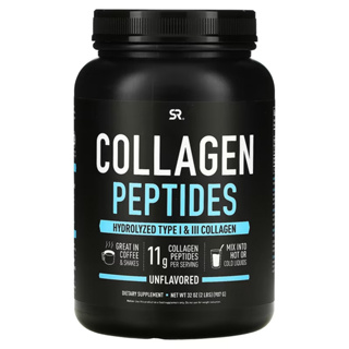 Sports Research Collagen Peptides Hydrolyzed Type I &amp; III Collagen Unflavored 32 oz (907 g)