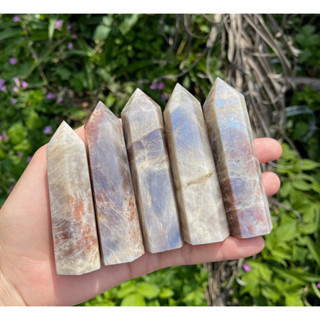 1 Pc Natural Moonstone Tower, Flashy Moonstone Point, Crystal Tower, Flashy Crystals, Crystal Obelisk, Healing Crystal